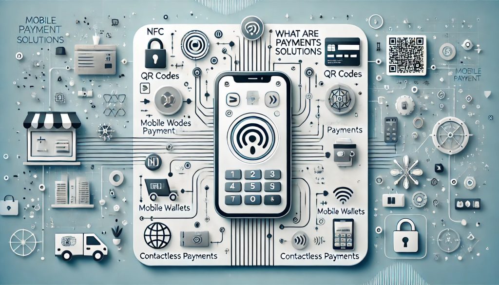 Illustration of types of mobile payments